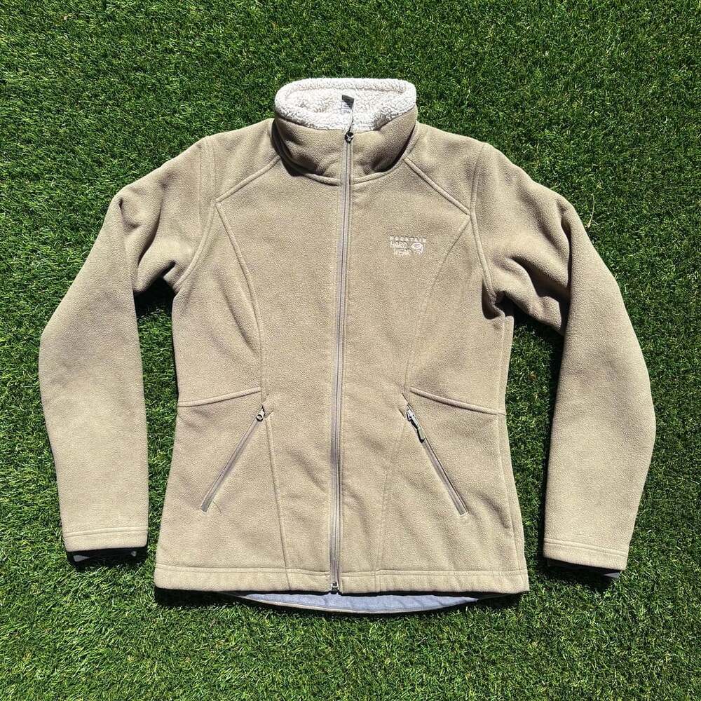 Mountain Hardwear Wintun Fleece Sherpa Lined Gorpcore Tan Winter Hiking Jacket S